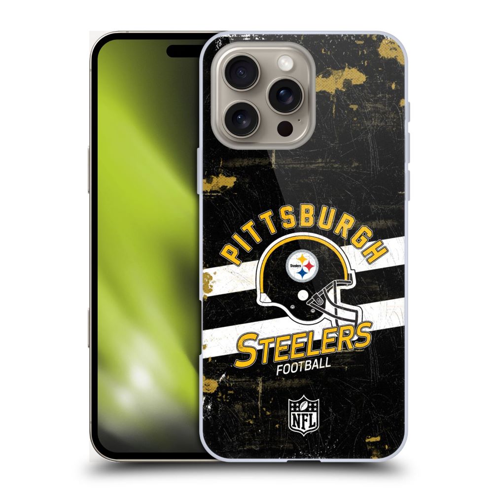 PITTSBURGH STEELERS(NFL) ピッツバーグスティーラーズ ピッツバーグスティーラーズ - Helmet Distressed ハード case / Apple iPhoneケース 【公式 / オフィシャル】